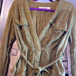 We The Free Sage Green Blouse